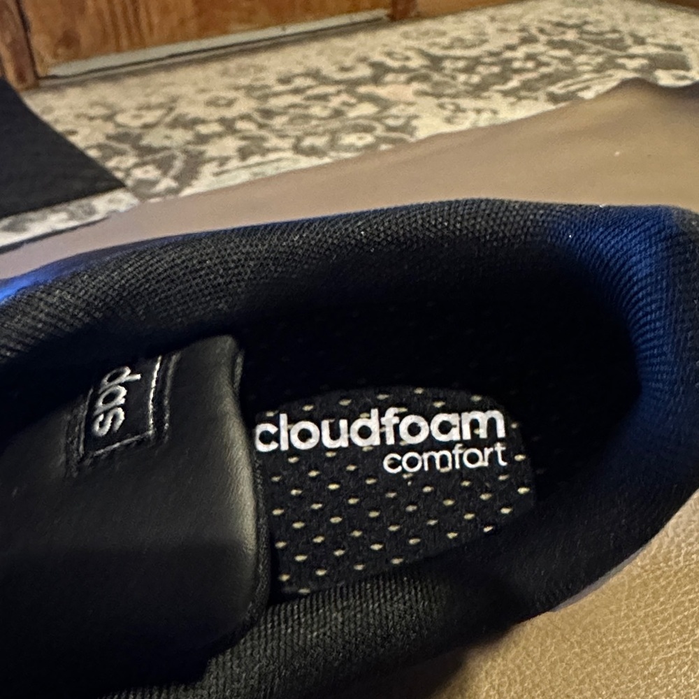 Adidas Cloudform Black Leather Men's Sneakers - Picture 11 of 14
